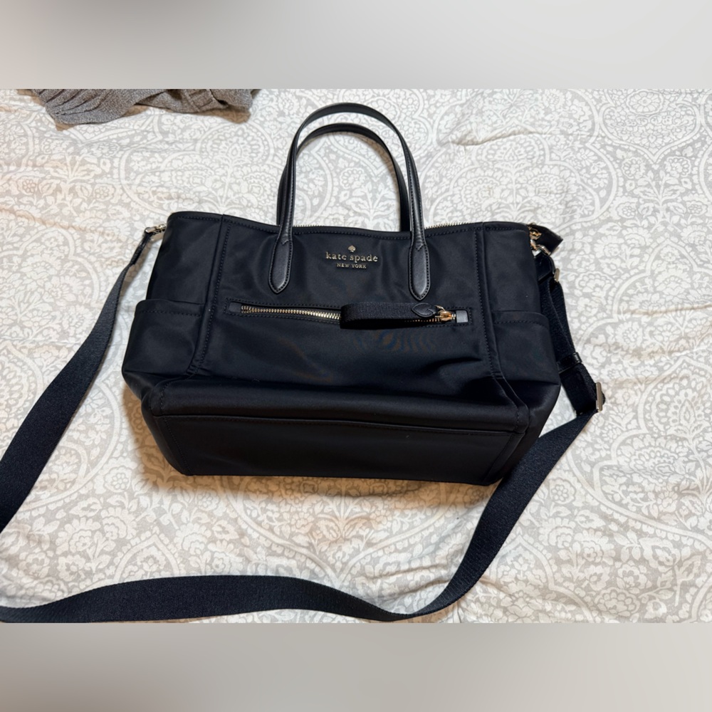 Kate Spade New York Chelsea Nylon Satchel (Black)